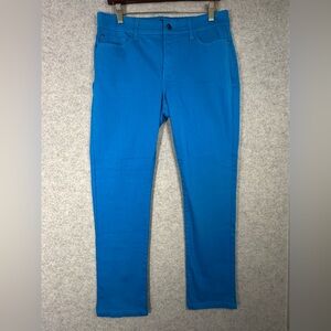 NYDJ Women’s Petites 10P Vibrant Blue Skinny Straight Stretch Jeans